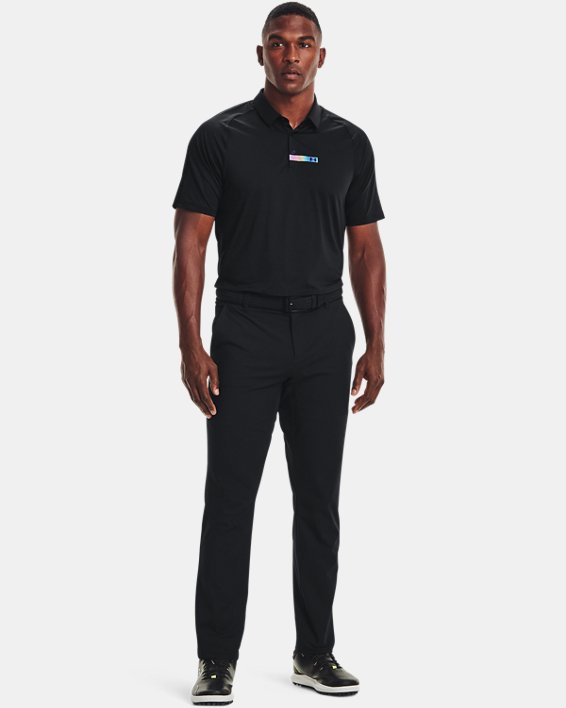 男士UA RUSH™ Bonded Polo衫, Black, pdpMainDesktop image number 2